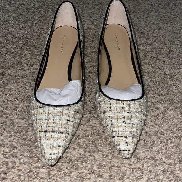 ANN TAYLOR Tweed Mid Block Heel - Picture 3 of 5